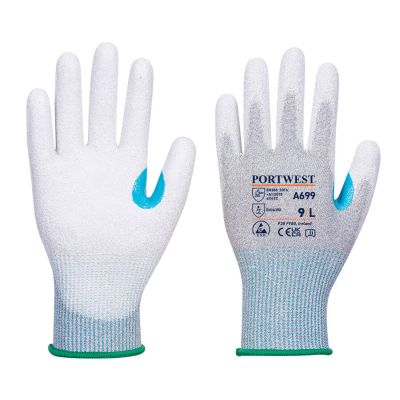 A699 MR13 ESD PU Palm Glove (Pk12) Grey/White XL 