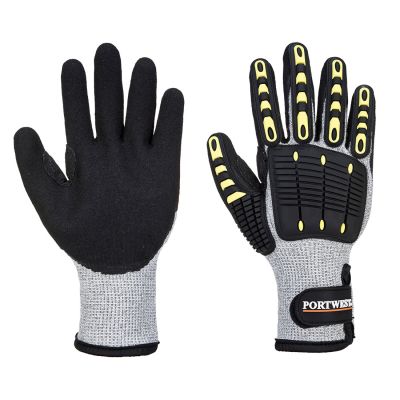 A729 Anti Impact Cut Resistant Thermal Glove Grey/Black M 