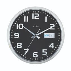 ACCTIM SUPERVISOR WALL CLOCK CHRM/BK