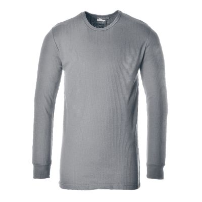 B123 Thermal T-Shirt Long Sleeve Grey L R