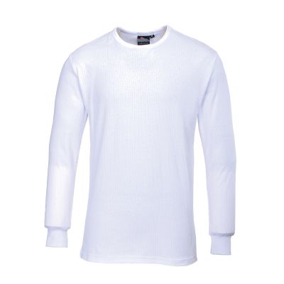 B123 Thermal T-Shirt Long Sleeve White L R