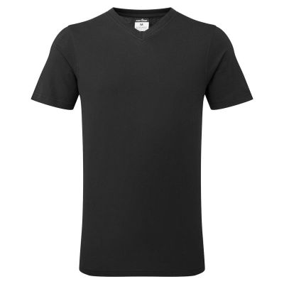 B197 V-Neck Cotton T-Shirt Black M Regular