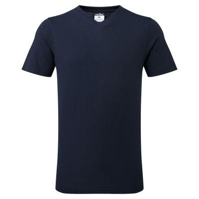 B197 V-Neck Cotton T-Shirt Navy S Regular