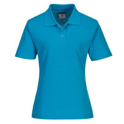 B209 Naples Women's Polo Shirt Aqua L Regular