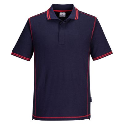 B218 Essential Two Tone Polo Shirt Navy/Red L Regular