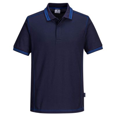 B218 Essential Two Tone Polo Shirt Navy/Royal L Regular