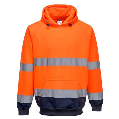 B316 Hi-Vis Contrast Hoodie Orange/Navy S Regular