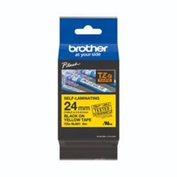 BROTHER P-TOUCH 24MM BLK/YLW TAPE