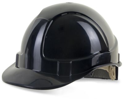 B-BRAND SAFETY HELMET BLACK WHEEL RATCHET HEADGEAR