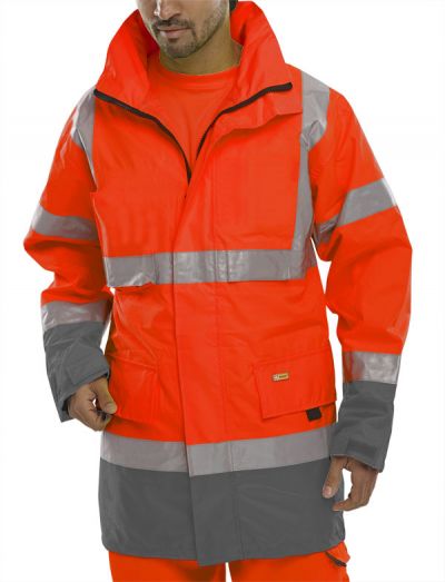 BD109 RE/GY TRAFFIC JACKET XL