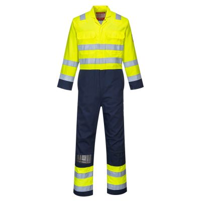 BIZ7 Bizflame Work Hi-Vis Anti-Static Coverall Yellow/Navy 4XL Regular