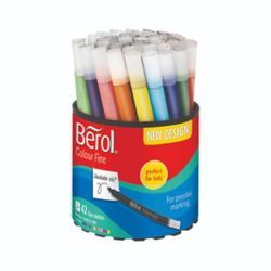 BEROL COLOURFINE PEN ASSTD TUB OF 42