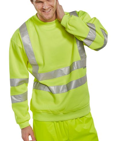 SWEATSHIRT SAT YEL HI VIZ S