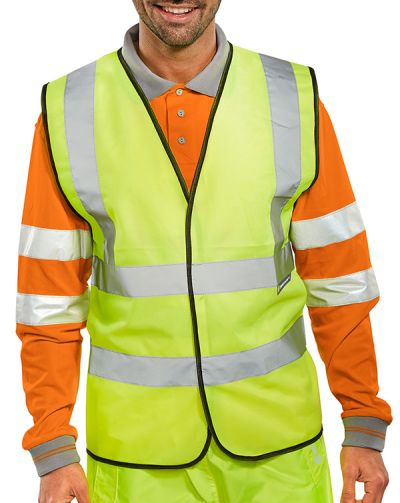 BSEEN EN ISO 20471 VEST S/YELL 4XL (BULK PACK)