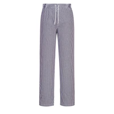 C079 Bromley Chefs Trousers Blue Check XXS Regular