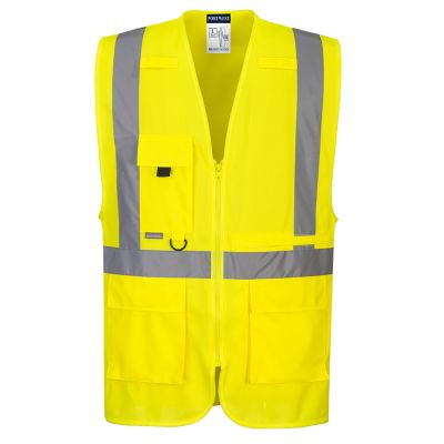 C357 Hi-Vis Tablet Pocket Executive Vest  Yellow 4XL Regular