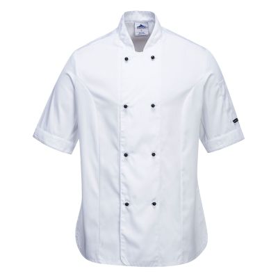 C737 Rachel Women's Chefs Jacket S/S White L Regular