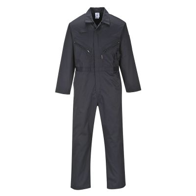 C813 Liverpool Zip Coverall Black L R