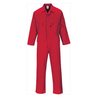 C813 Liverpool Zip Coverall Red M R