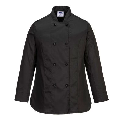 C837 Rachel Women's Chefs Jacket L/S Black L Regular