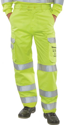 HIVIS YELLOW TROUSERS 40