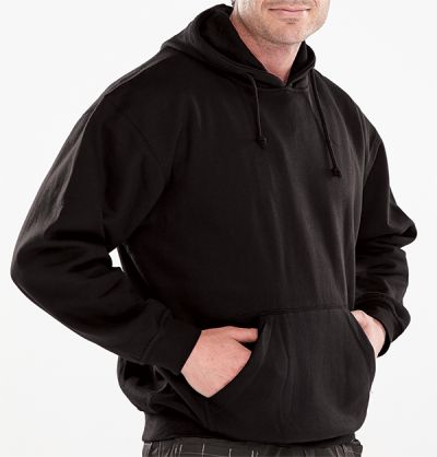 P/C HOODED SWEATSHIRT BLK LGE