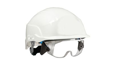 SPECTRUM WHITE HELMET C/W EYE SHIELD (S20WR)