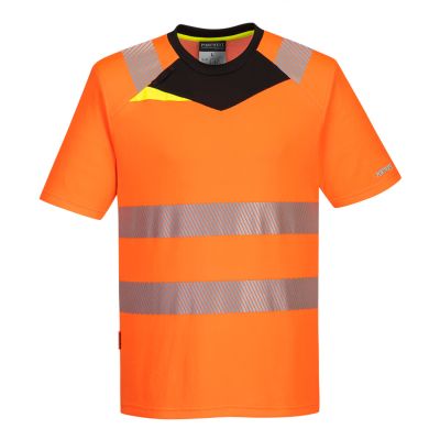 DX413 DX4 Hi-Vis T-Shirt S/S  Orange/Black S Regular