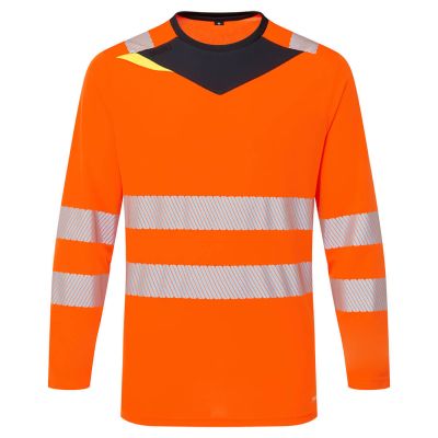 DX416 DX4 Hi-Vis T-Shirt L/S Orange/Black 4XL Regular