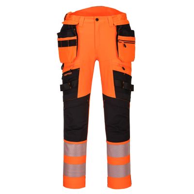 DX442 DX4 Hi-Vis Detachable Holster Pocket Trousers Orange/Black 28 Regular