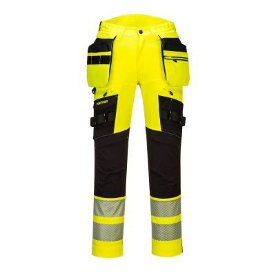 DX442 DX4 Hi-Vis Detachable Holster Pocket Trousers Yellow/Black 30 Regular