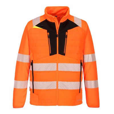 DX473 DX4 Hi-Vis Hybrid Baffle Jacket Orange/Black 4XL Regular