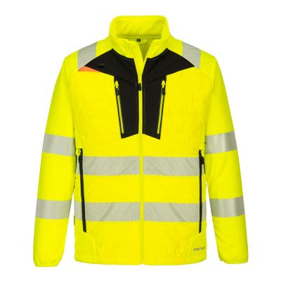 DX473 DX4 Hi-Vis Hybrid Baffle Jacket Yellow/Black 4XL Regular