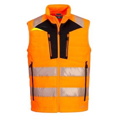 DX479 DX4 Hi-Vis Hybrid Baffle Bodywarmer Orange/Black 4XL Regular