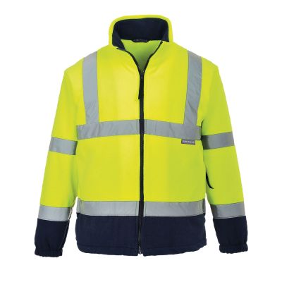 F301 Hi-Vis Contrast Fleece Yellow/Navy XS Regular