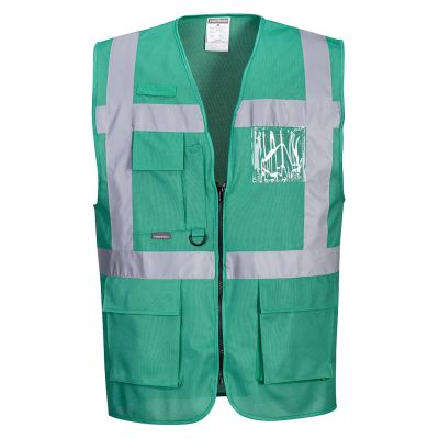 F476 Iona Executive Vest Bottle Green L Regular