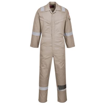 FR21 Flame Resistant Super Light Weight Anti-Static Coverall 210g Khaki L Regular