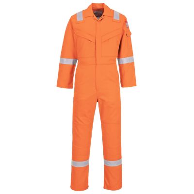 FR21 Flame Resistant Super Light Weight Anti-Static Coverall 210g Orange M Regular