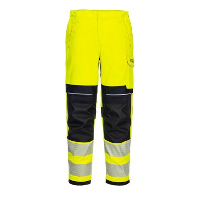 FR409 PW3 FR Hi-Vis Women's Work Trousers Yellow/Black 32 Regular