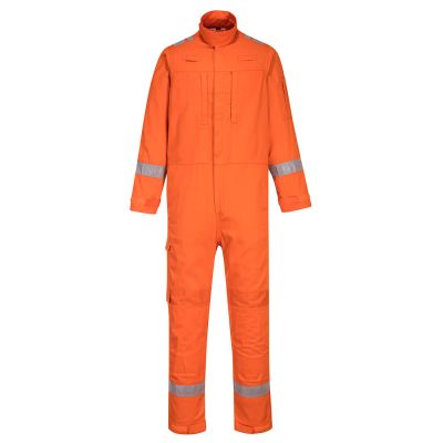 FR501 Bizflame Work Stretch Panelled Coverall  Orange L Regular