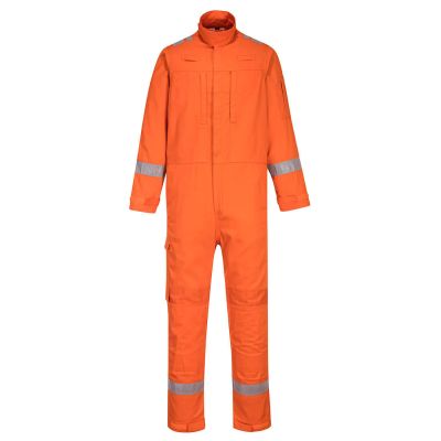 FR502 Bizflame Work Lightweight Stretch Panelled Coverall  Orange L Regular