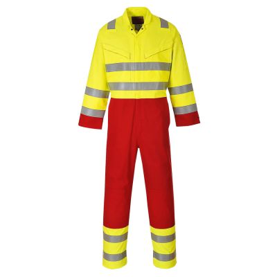 FR90 Bizflame Work Hi-Vis Coverall Yellow L Regular