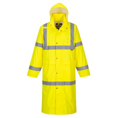 H445 Hi-Vis Rain Coat 122cm  Yellow 4XL Regular