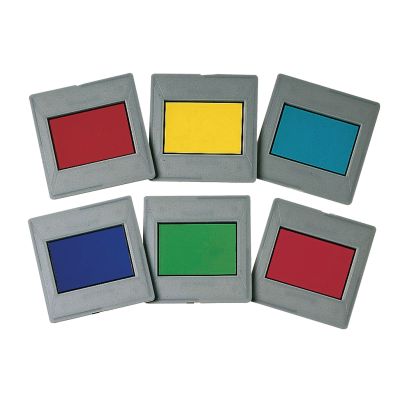 SET OF 6 COLOUR FILTERS MOUNTED 50X50MM