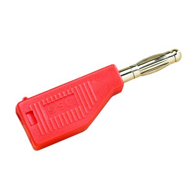 STACKABLE PLUG 4MM SCREW CONNECT RED