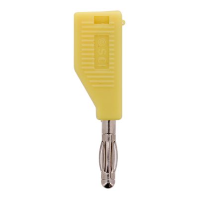 STACKABLE PLUG 4MM SCREW CONNECT YELLOW