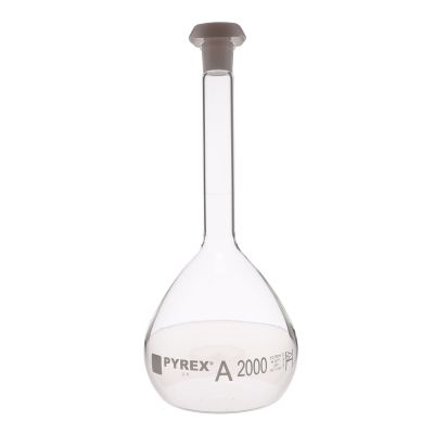 STOPPERED VOLUMETRIC FLASK CLASSA 2000ML