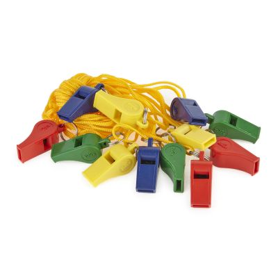 PLASTIC WHISTLE PACK 12