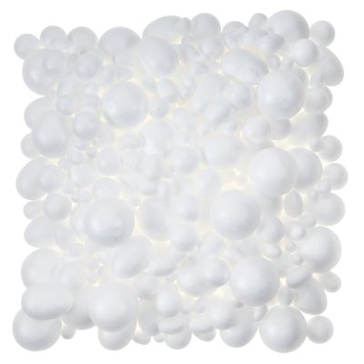 ASSORTED POLYSTYRENE BALLS AND EGGS P600