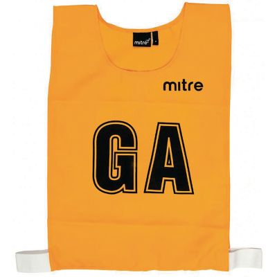 MITRE NETBALL BIB YELLOW 40INCH UP